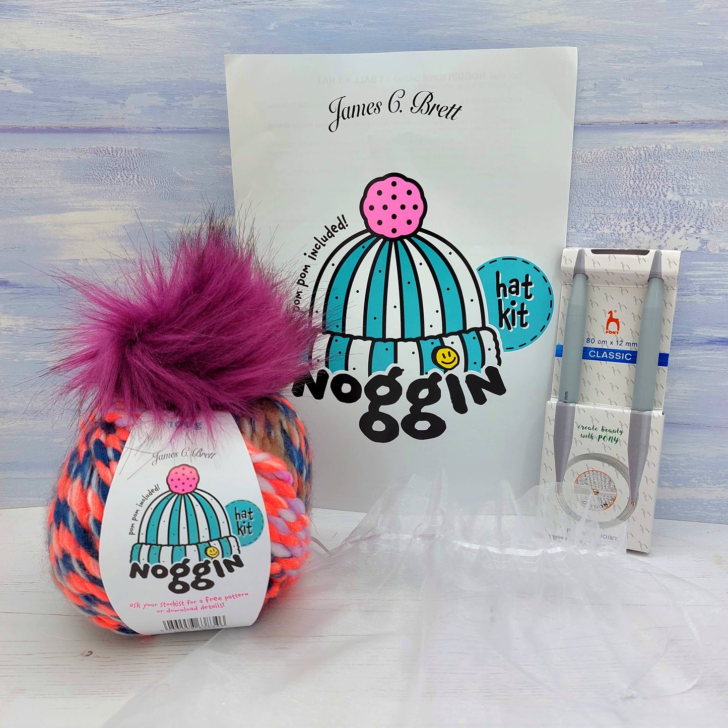 Noggin Hat Knitting Kit - available in 6 different colours!