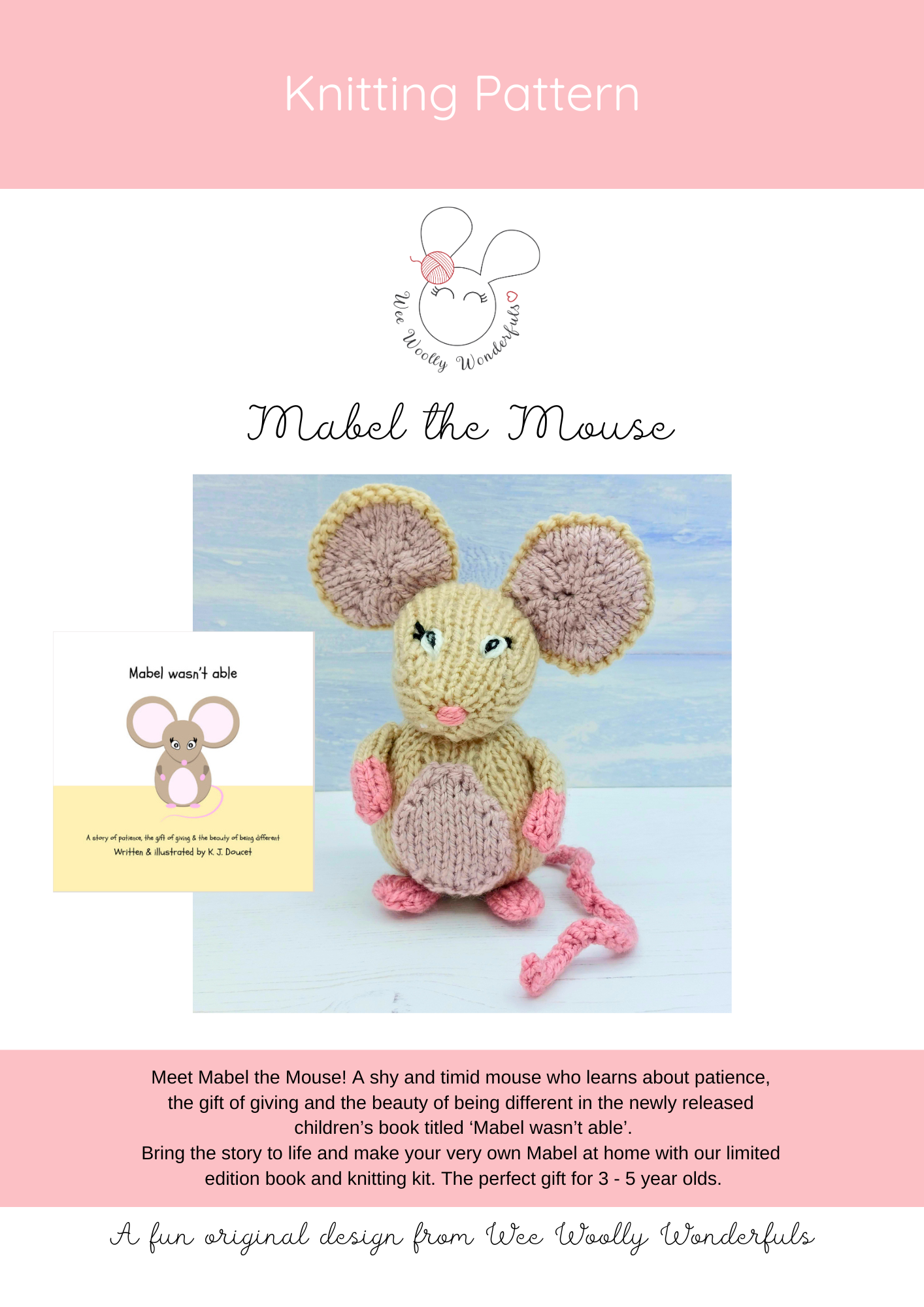 Mable the Mouse Knitting Pattern