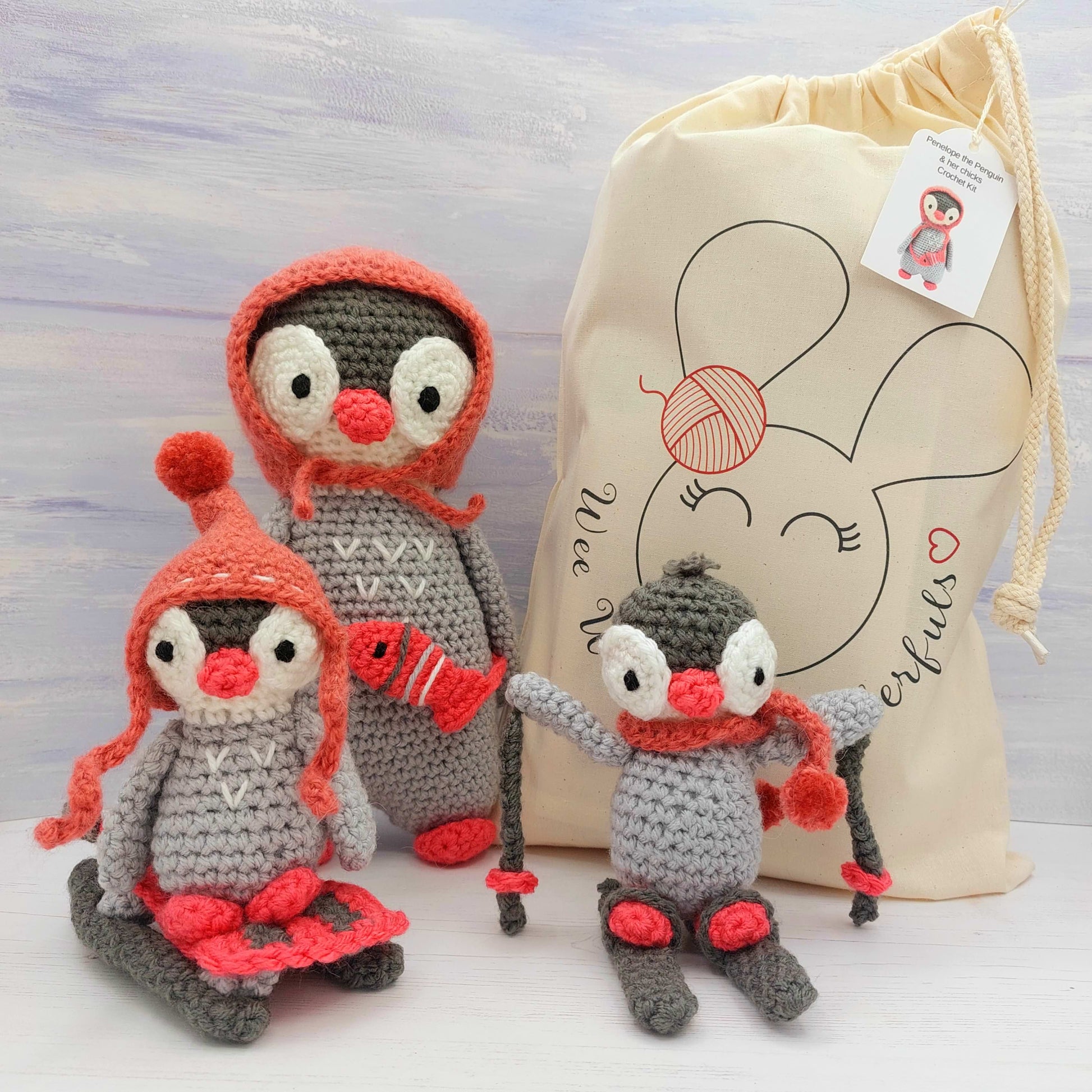 KIT CROCHET PLAID DÉBUTANT DADA Kits Crochet • Pingouin • Happywool