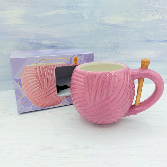 Novelty Pink Wool Mug or Desk Organiser - the perfect crafty gift!