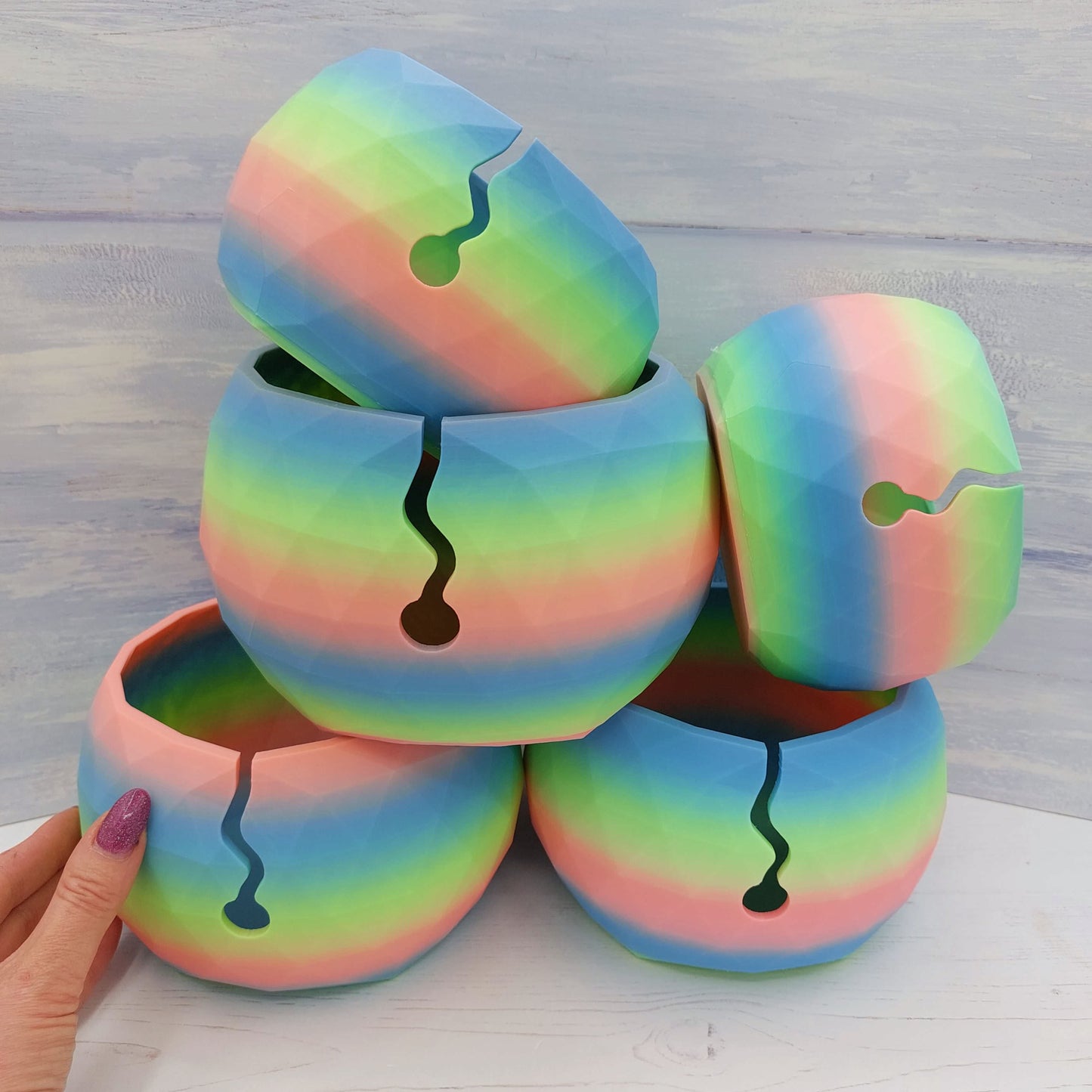 Rainbow Yarn Bowls - 2 sizes available