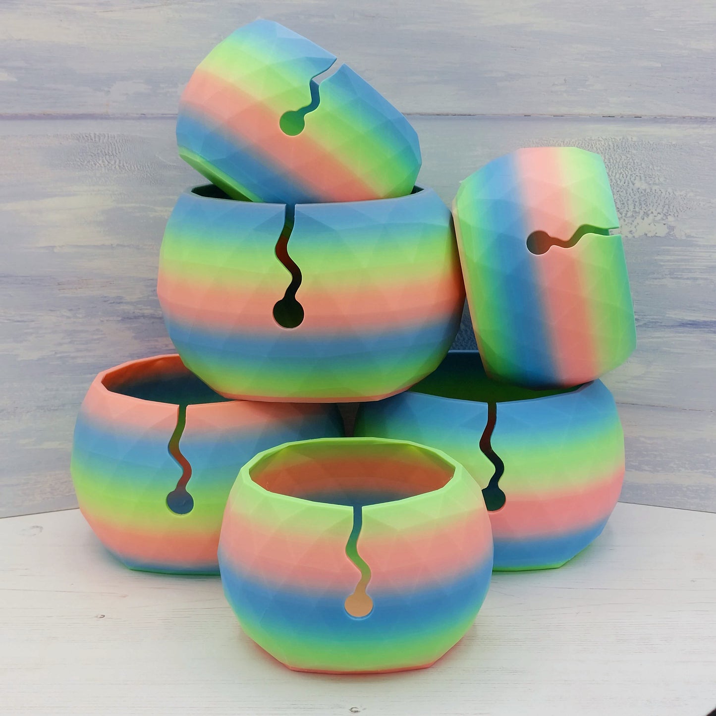 Rainbow Yarn Bowls - 2 sizes available