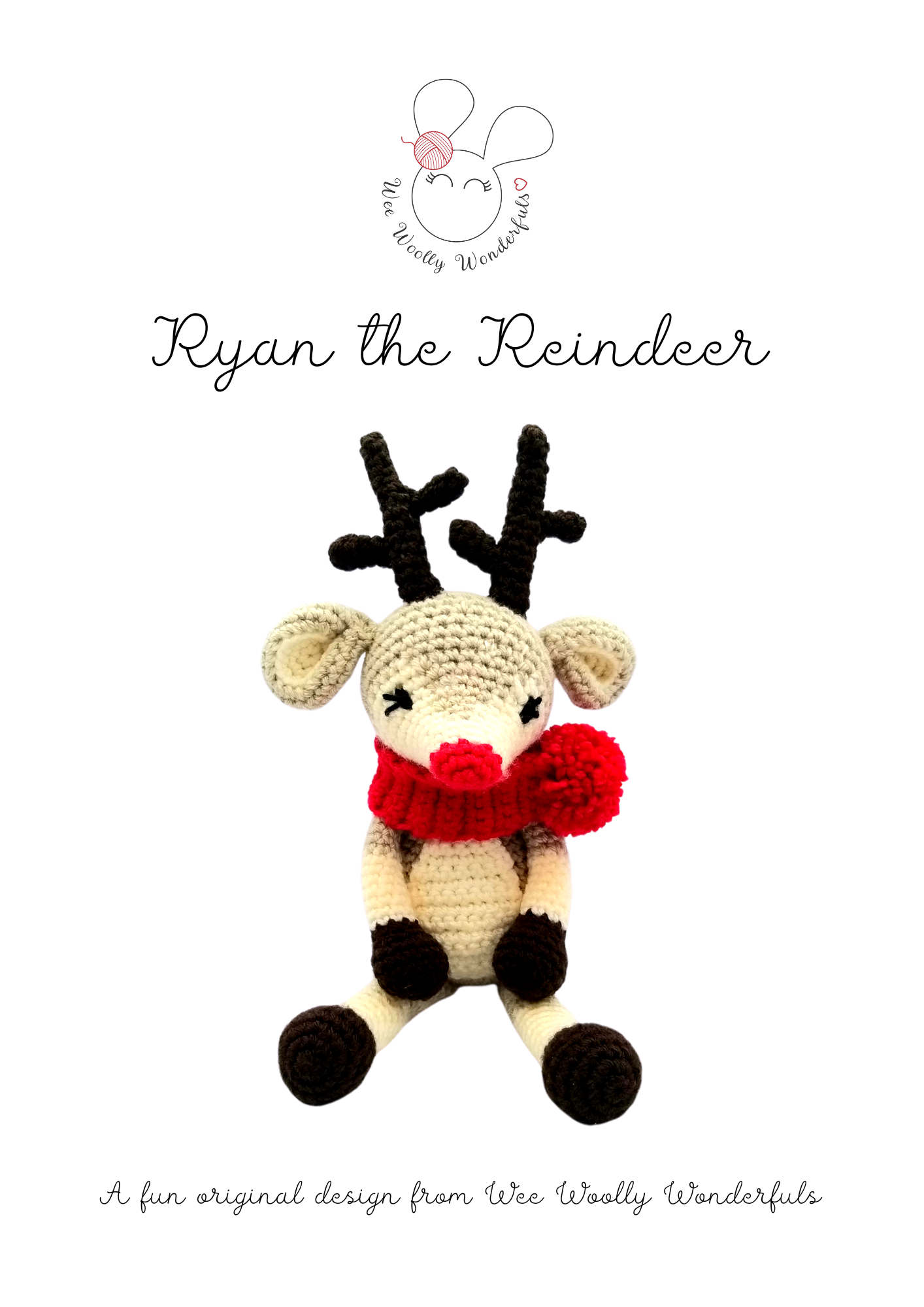 Reindeer Crochet Pattern - Ryan the Reindeer
