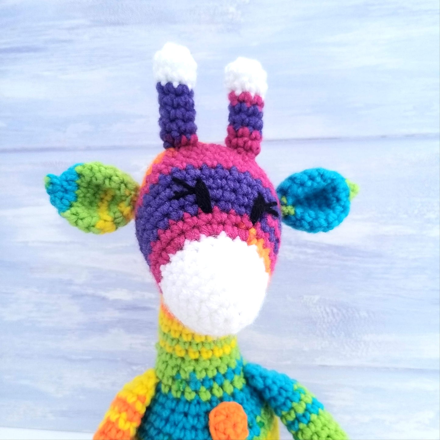 Hand-made Sherbet the Rainbow Giraffe