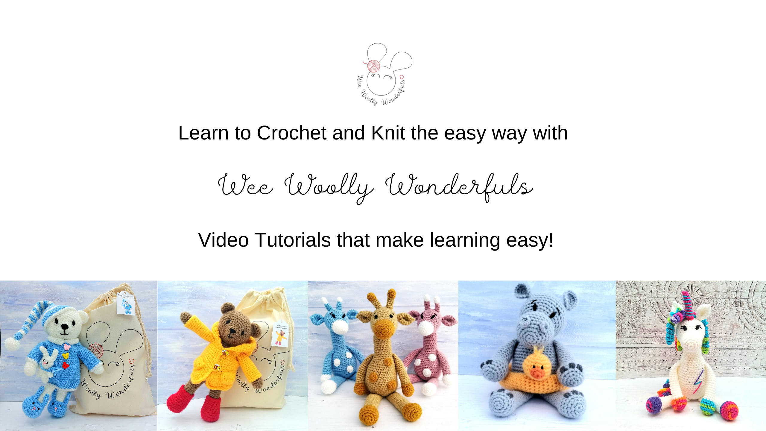 Load video: Lisa from Wee Woolly Wonderfuls video introduction to our crochet and knitting kits