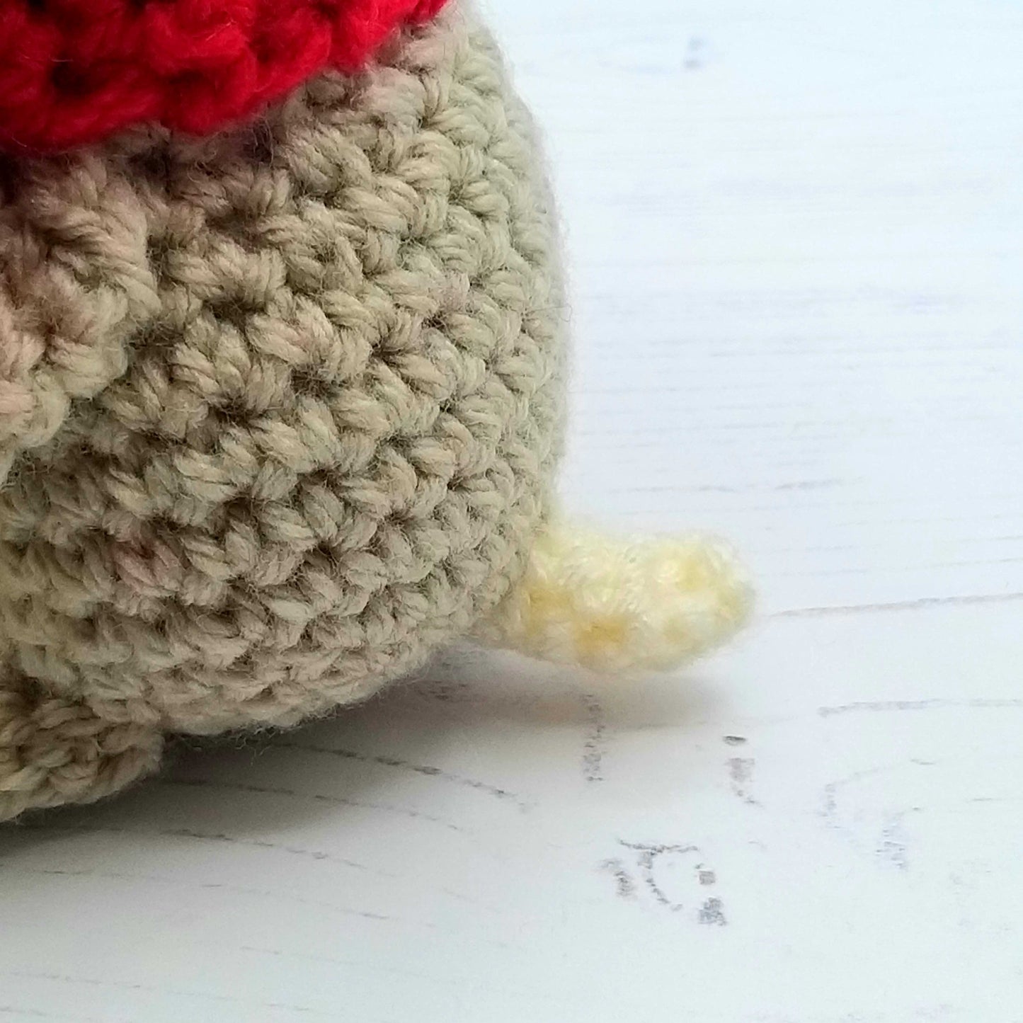 Baby Crochet Reindeer -Tail detail