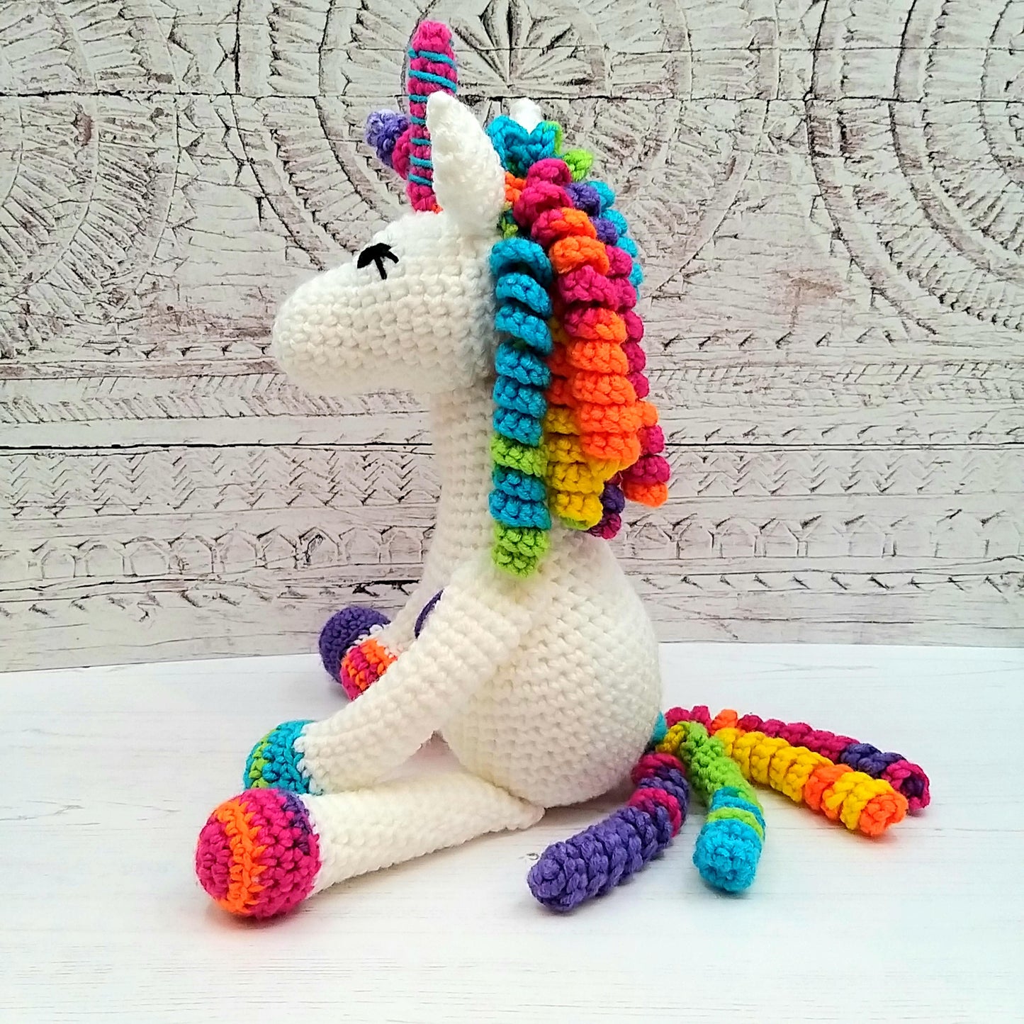 PDF Crochet Pattern - Rainbow the Unicorn