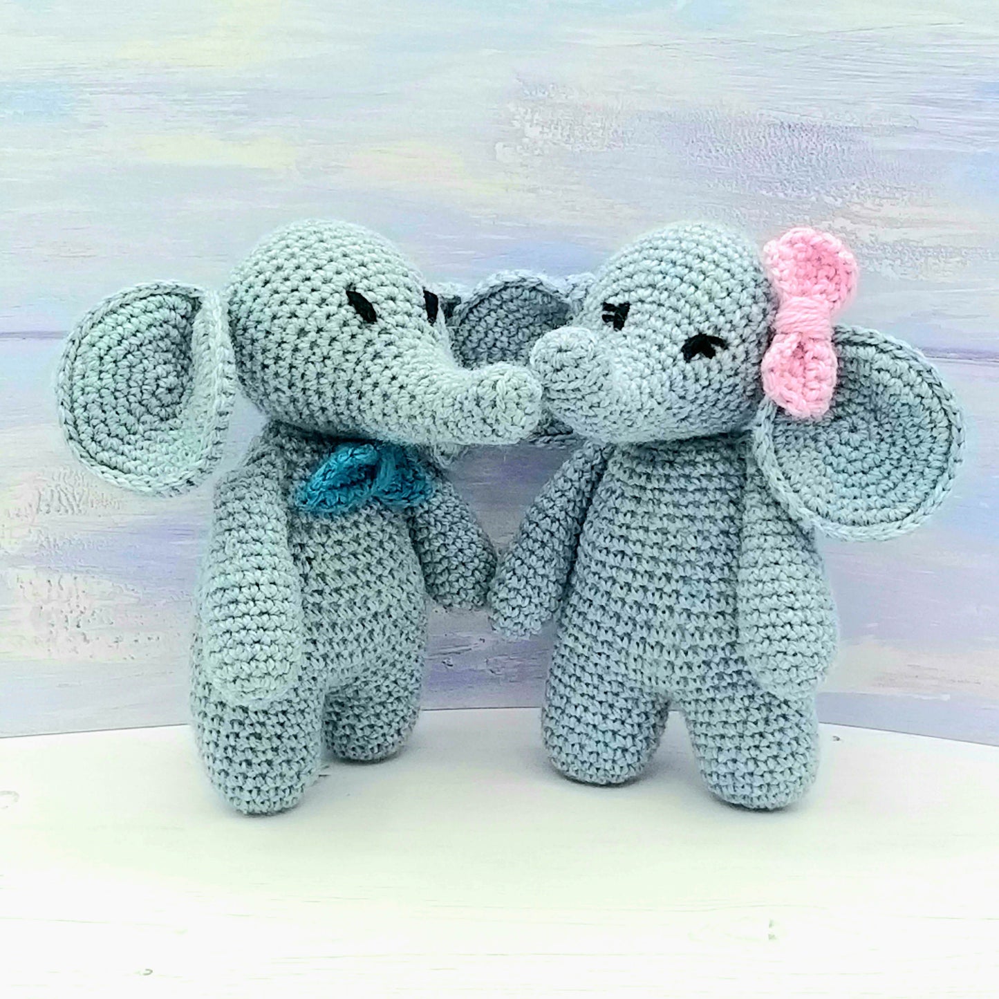 Crochet Toy Elephants - Eli & Ela