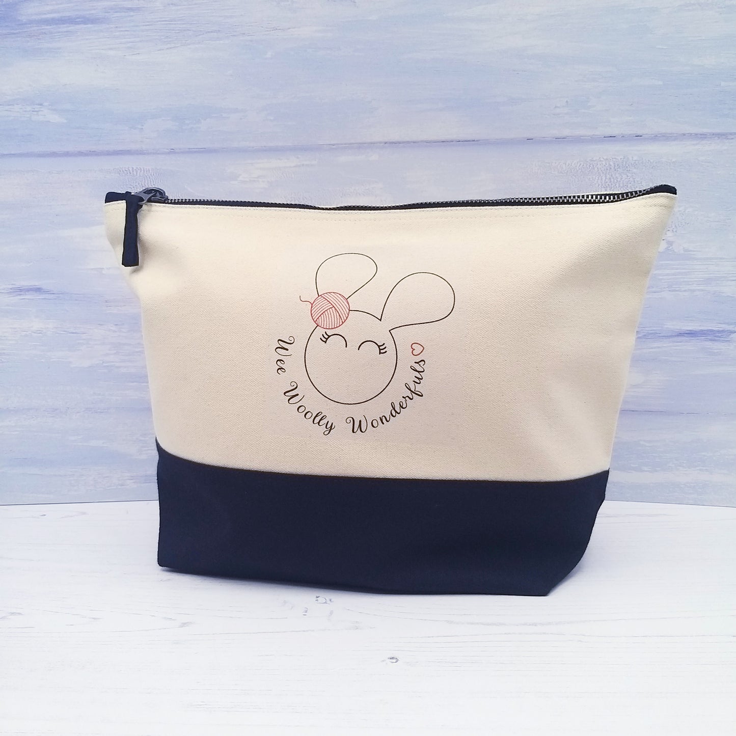 Stylish Cotton Zip Project Bag