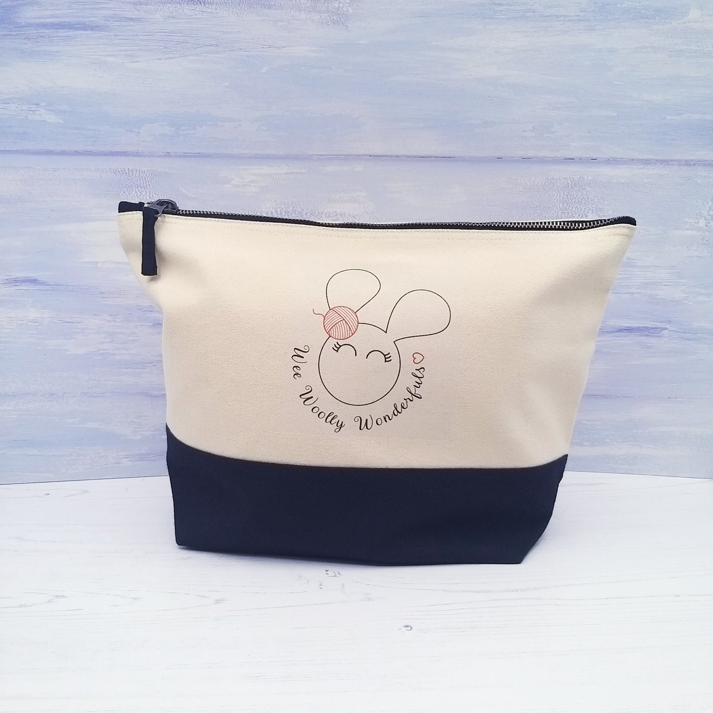 Stylish Cotton Zip Project Bag