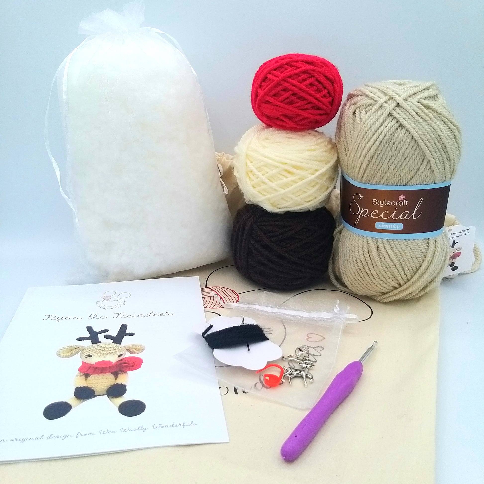 Reindeer Crochet Pattern and Wool
