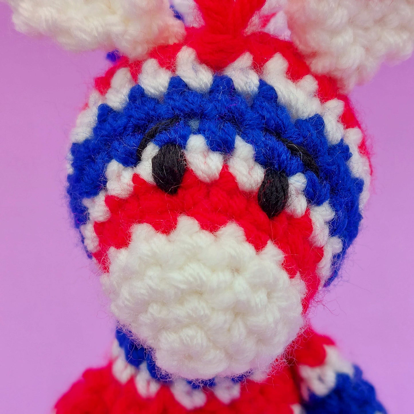 ON SALE SPECIAL!  Red, white and Blue Zebras Crochet Kit