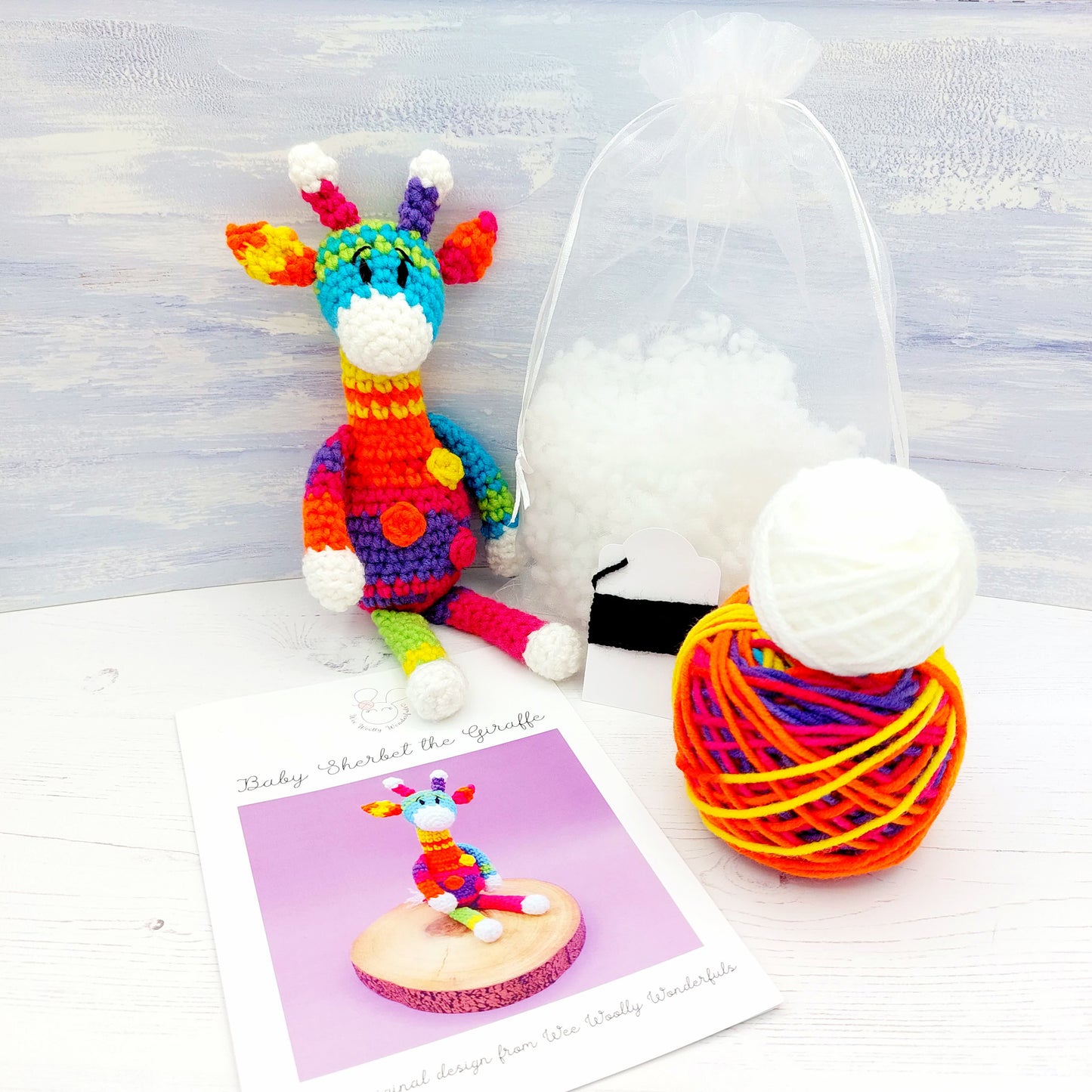 Baby Sherbet the Giraffe Mini Crochet Kit
