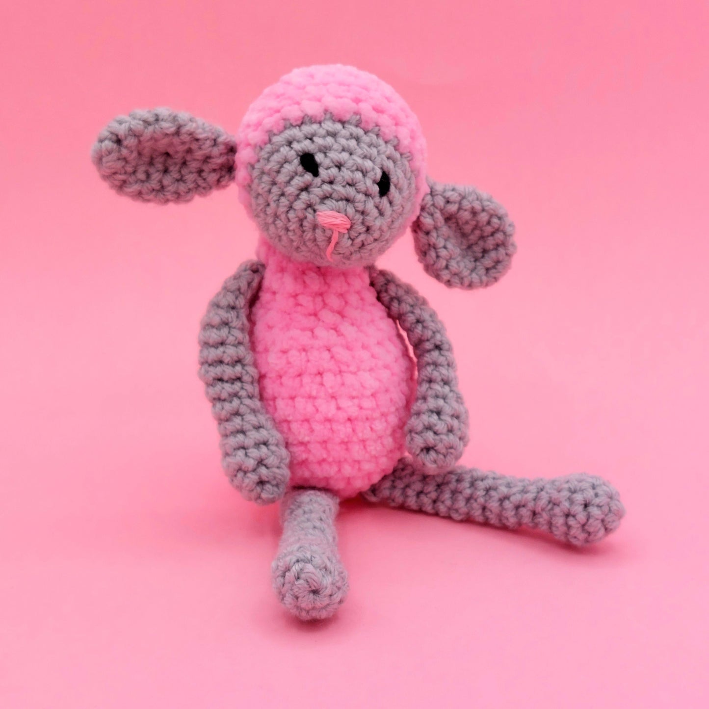 Lamb with pink clothes