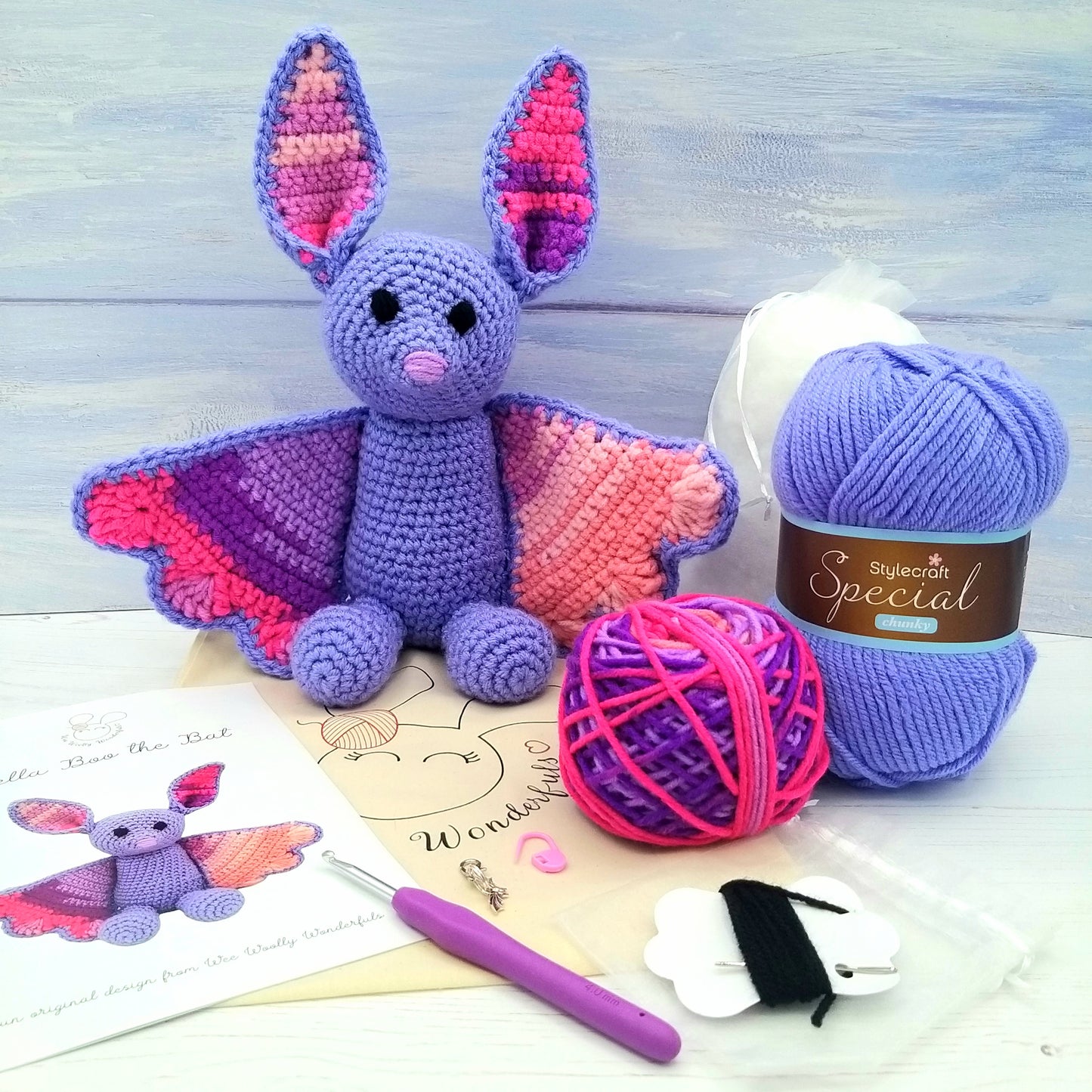 Crochet Bat Complete Kit