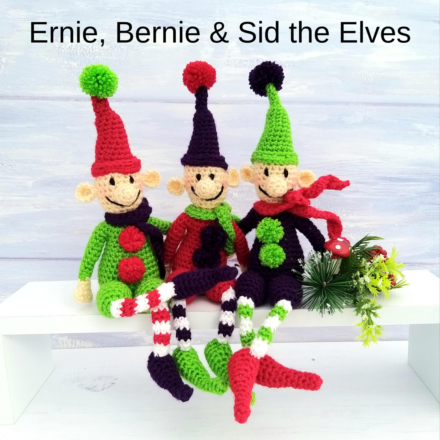 Christmas Elves Crochet Kit - Ernie, Bernie & Sid