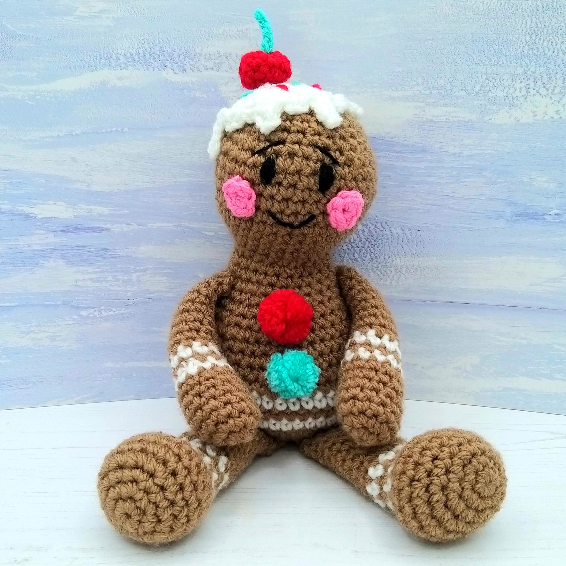 Gingerbread man seated