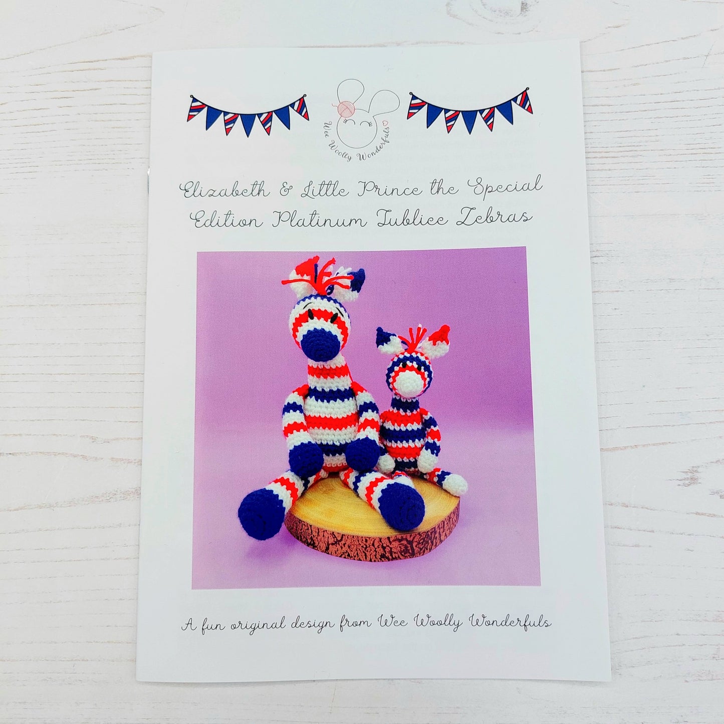 ON SALE SPECIAL!  Red, white and Blue Zebras Crochet Kit