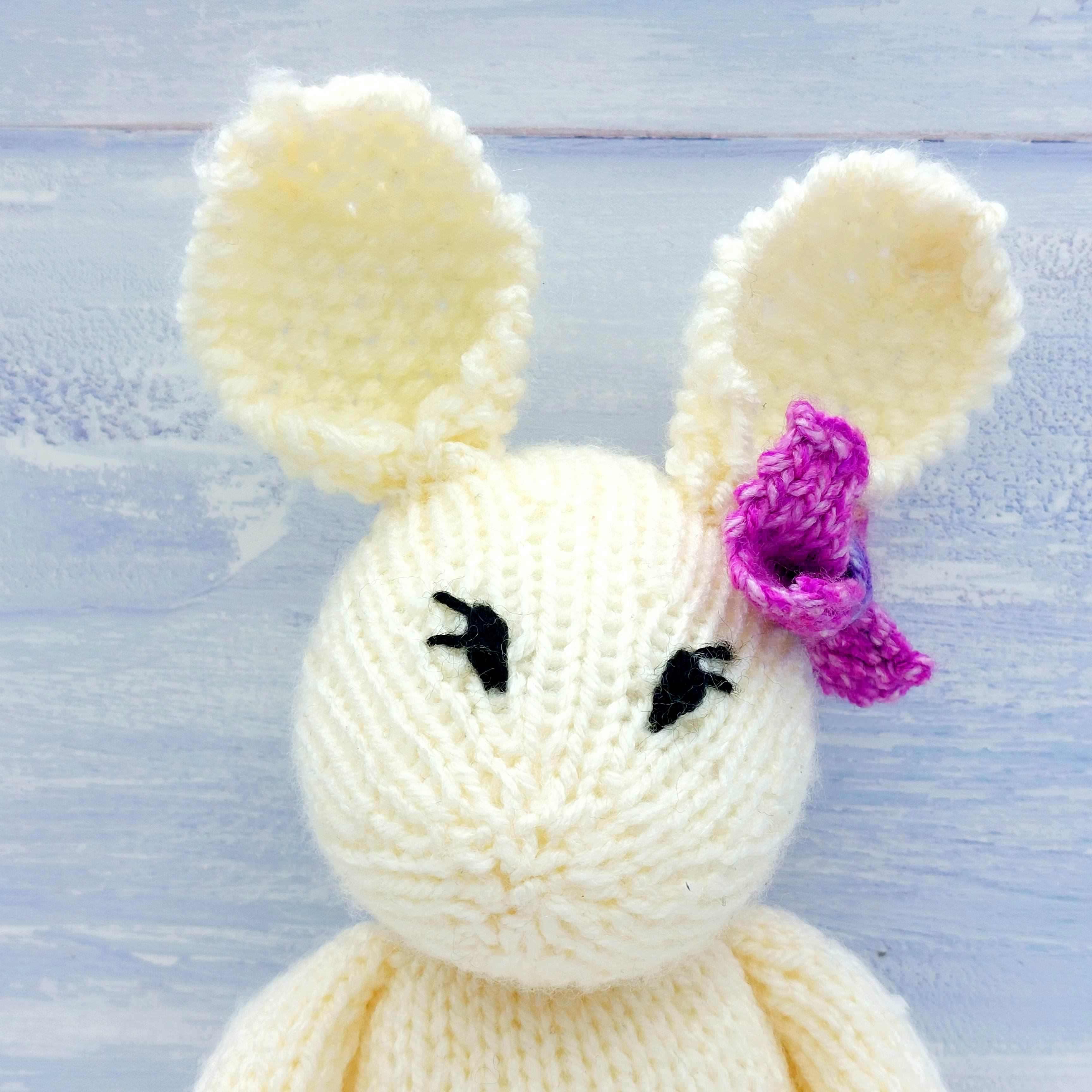 Beginners Knitting Kit with Patterns for Two Toy Rabbits – Wee