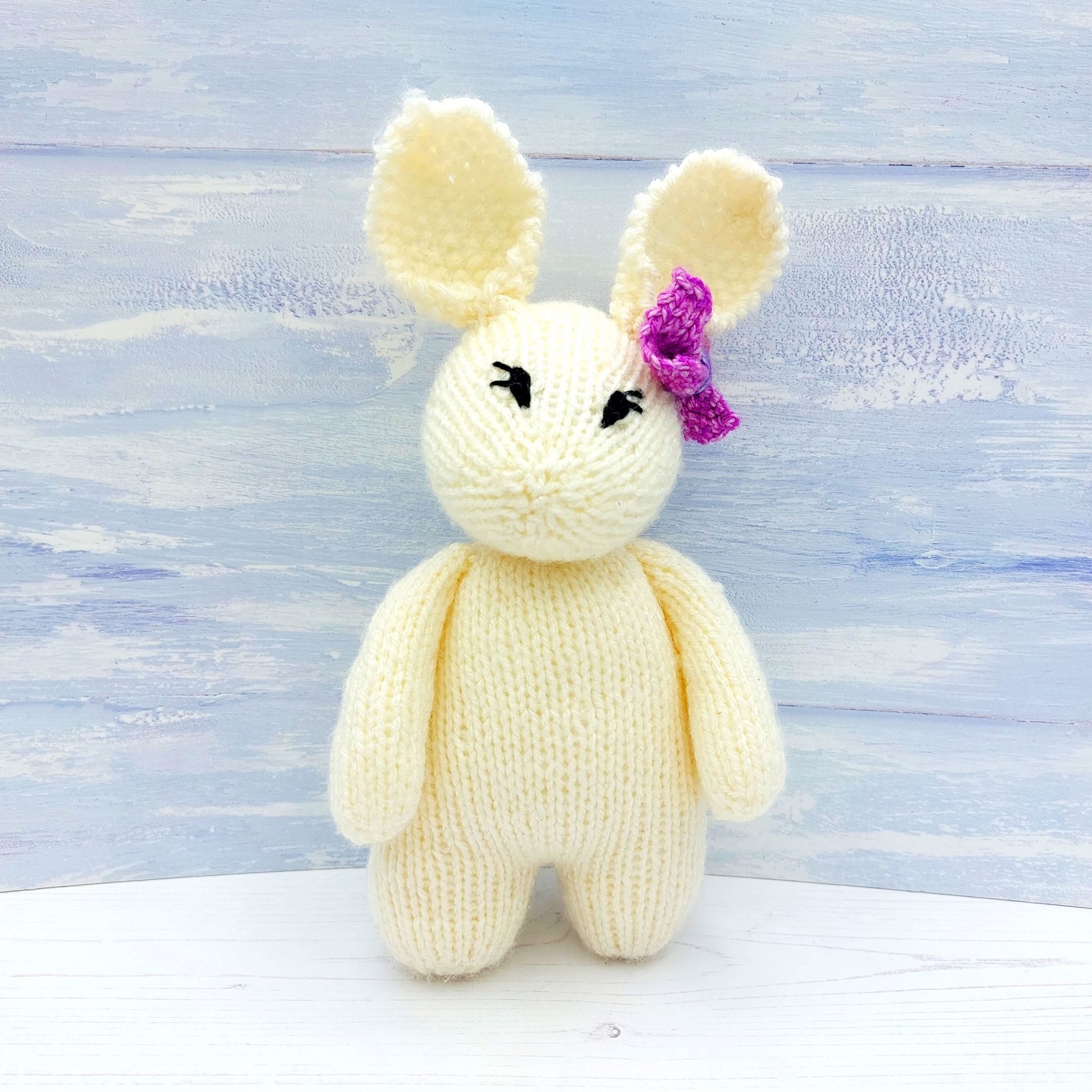 Beginners Knitting Kit with Patterns for Two Toy Rabbits – Wee
