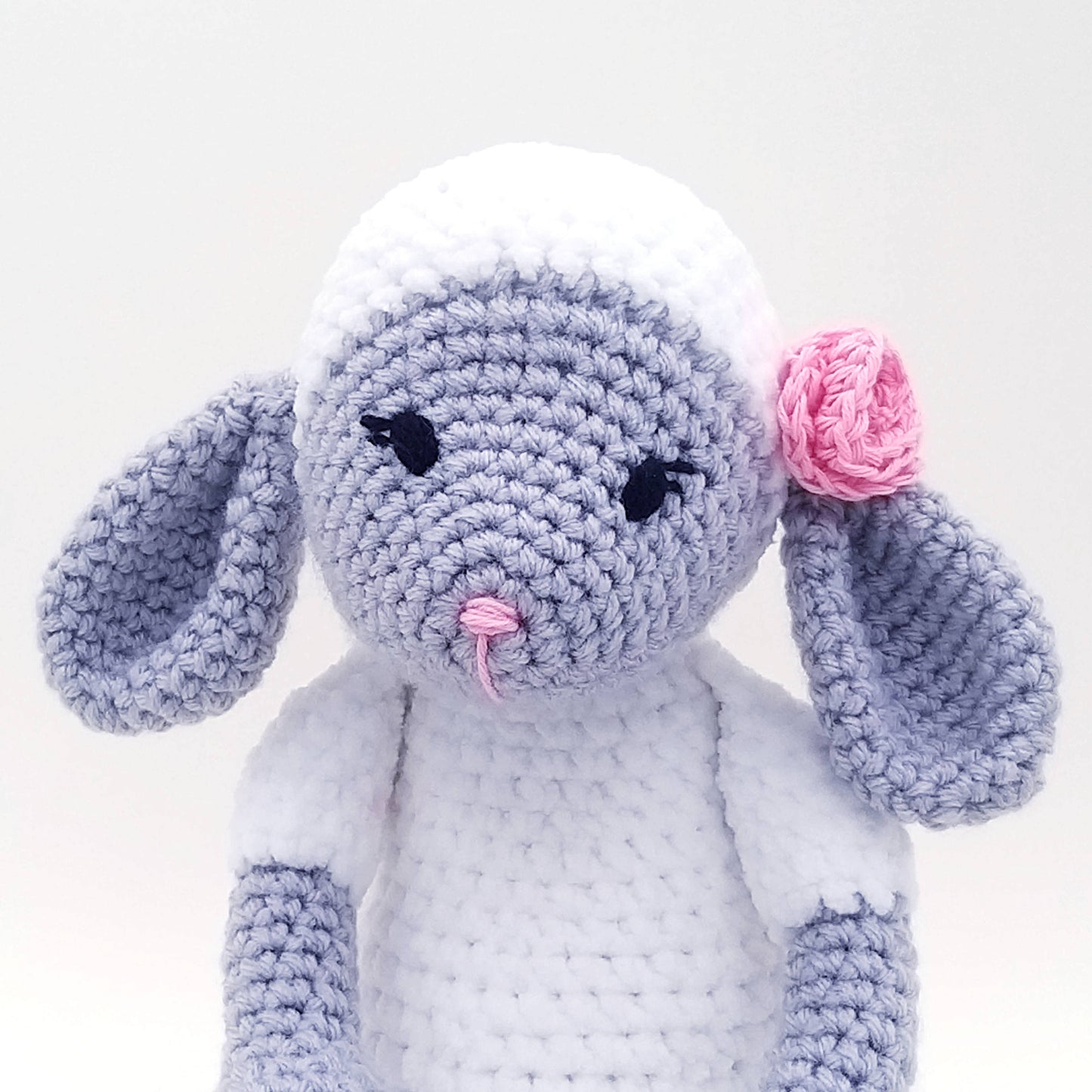 Close up  - Crochet Lamb Face