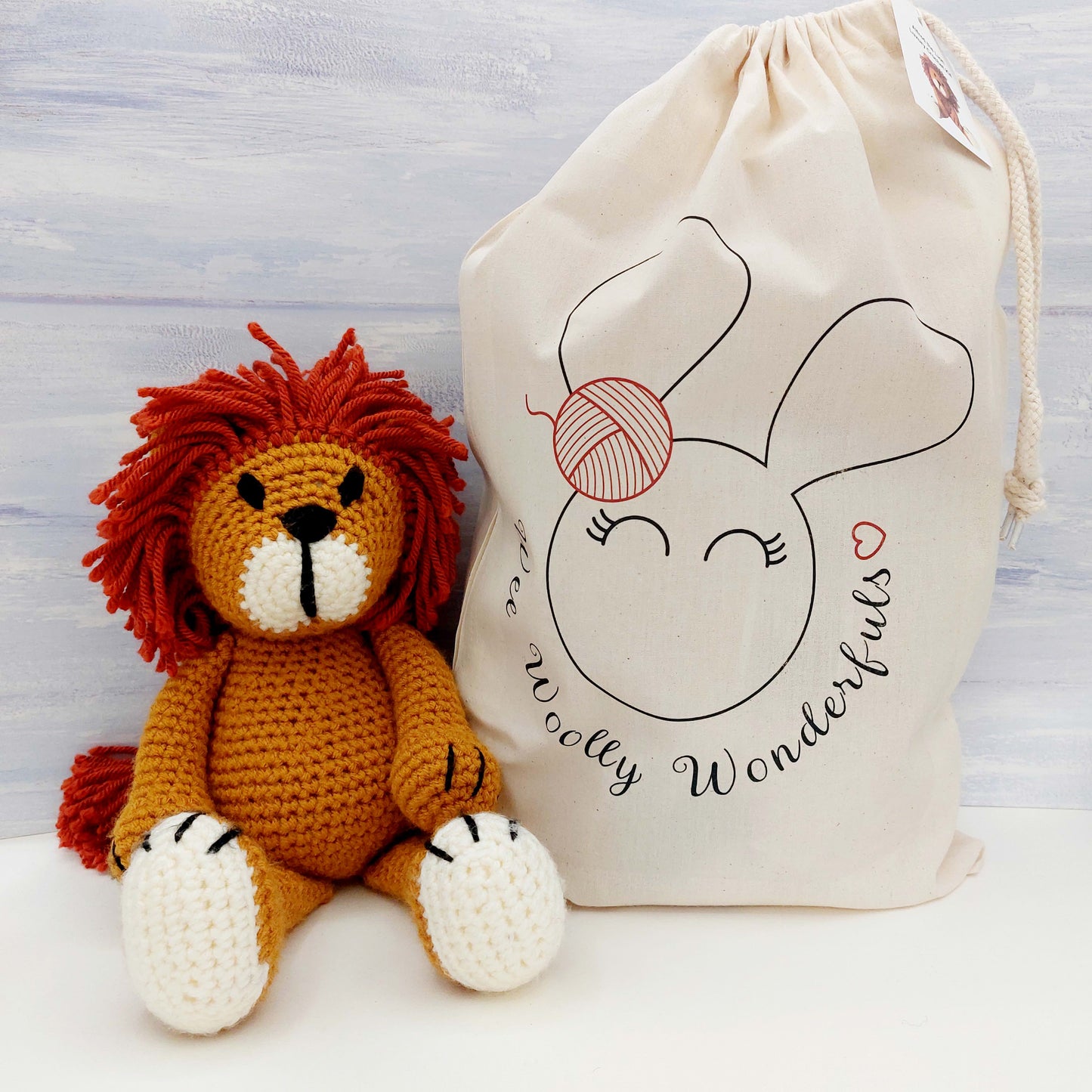 Lion Crochet Kit with Project Bag