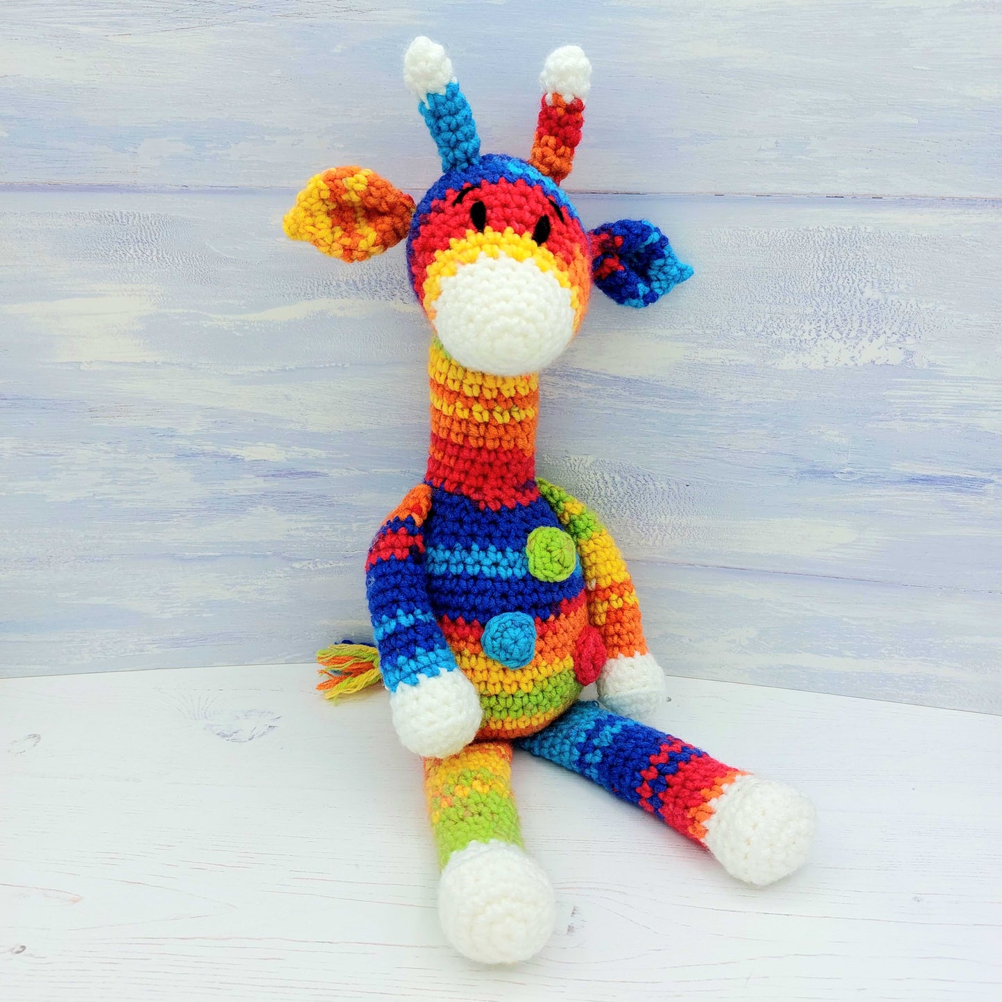 Sherbet the Rainbow Giraffe Crochet Kit for Complete Beginners with Video Tutorials