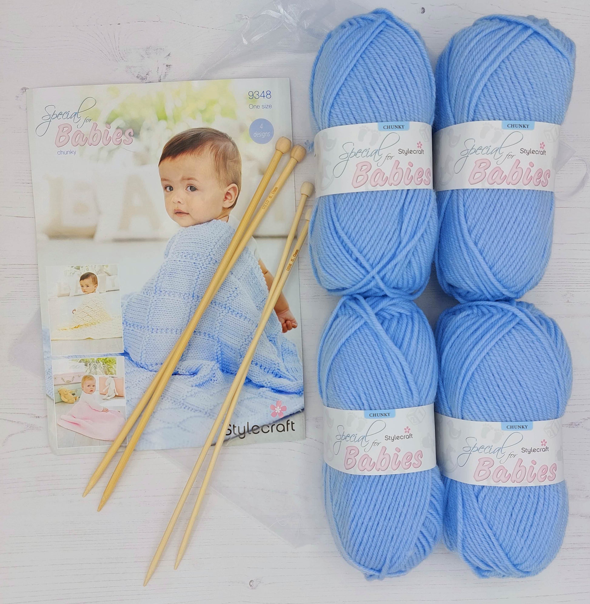 Baby blue soft wool