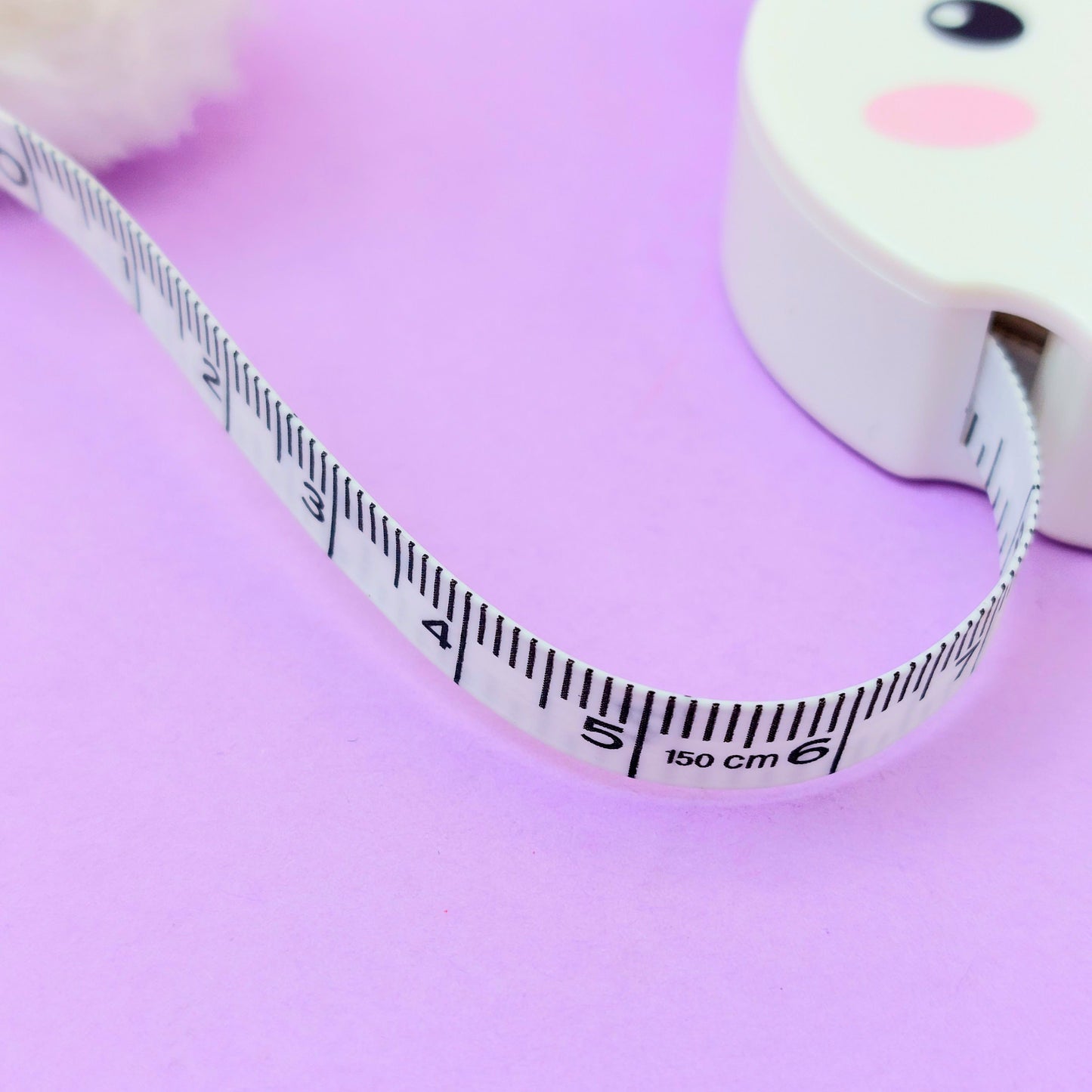 Adorable Animal Tape Measure with fluffy pompom tail