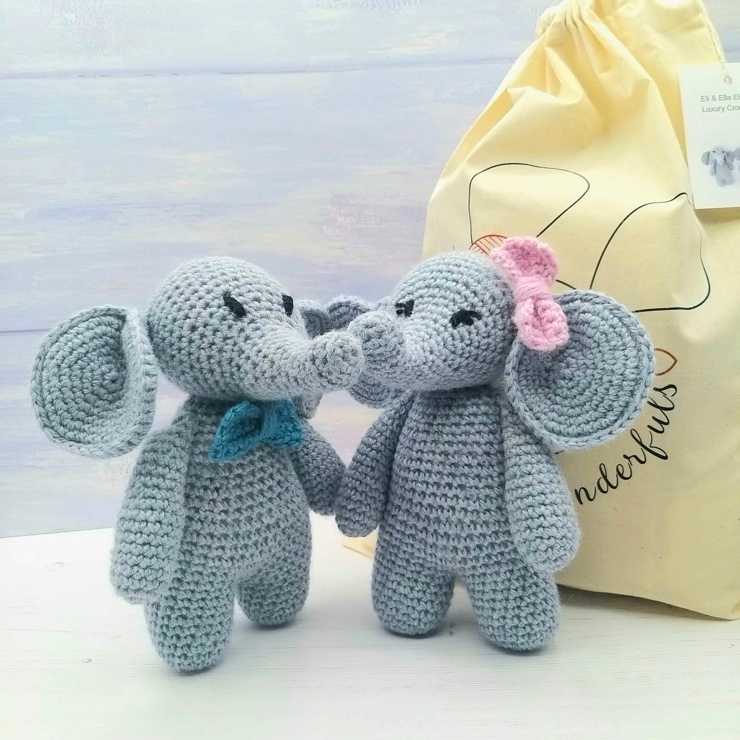 Eli & Ela Crochet Toy Elephants 