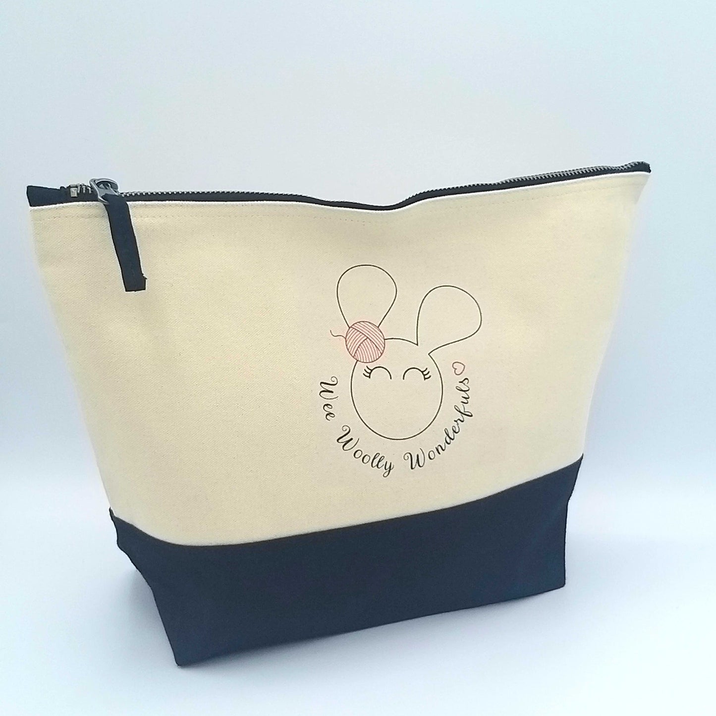 Stylish Cotton Zip Project Bag