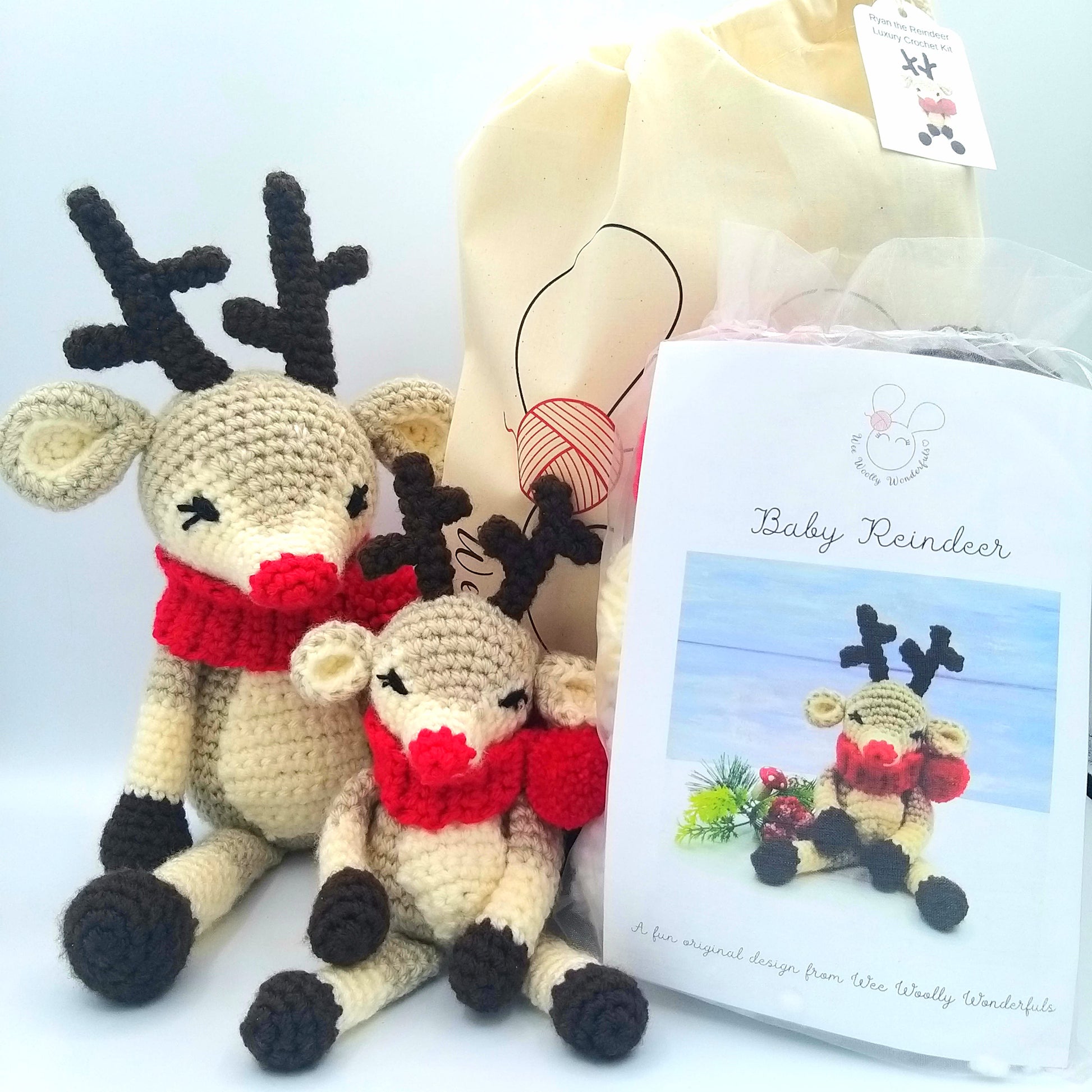 Ryan the Reindeer Crochet Kit - Amigurumi Reindeer – Wee Woolly Wonderfuls