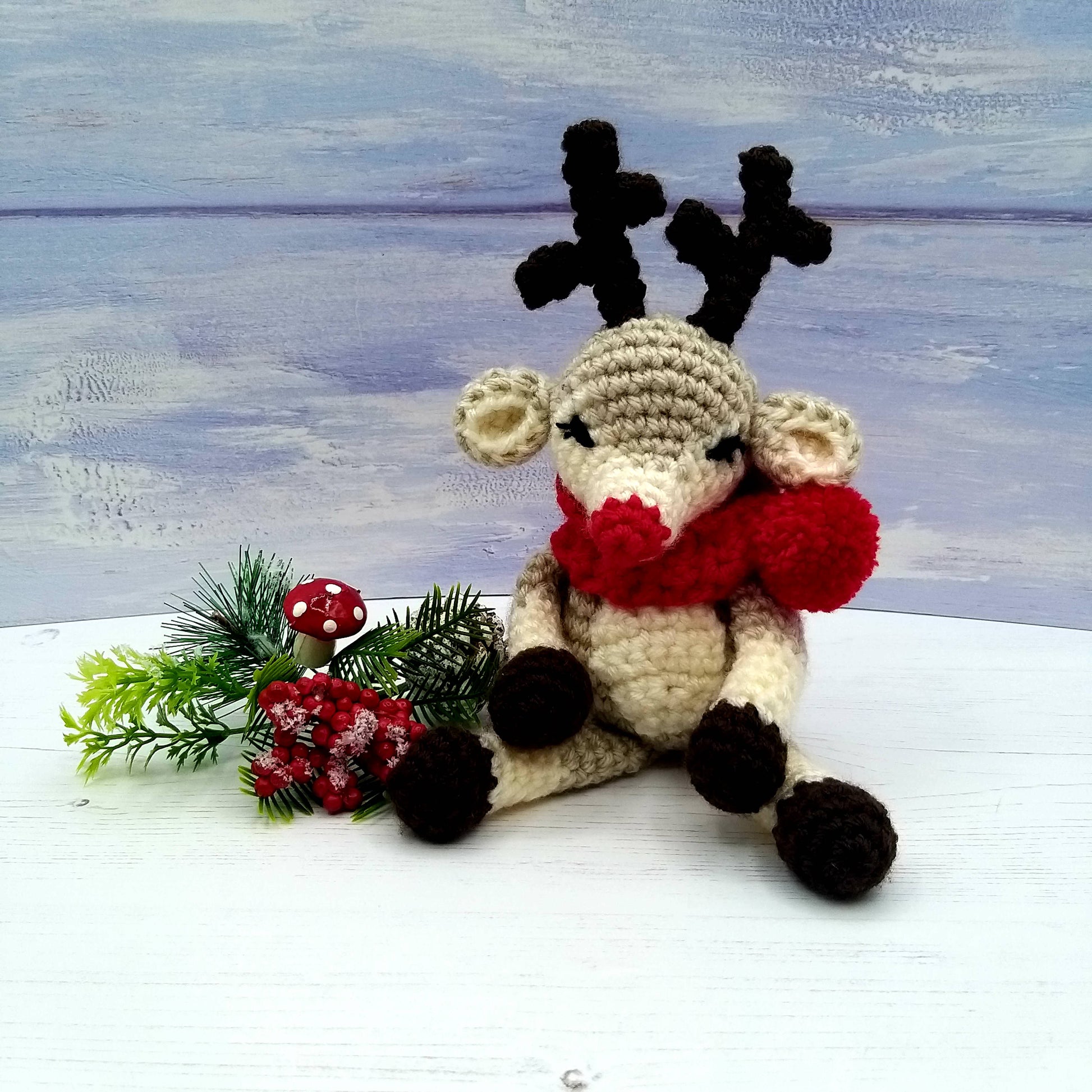 Crochet Reindeer Mini Kit - Christmas Crochet Kits & Gifts – Wee