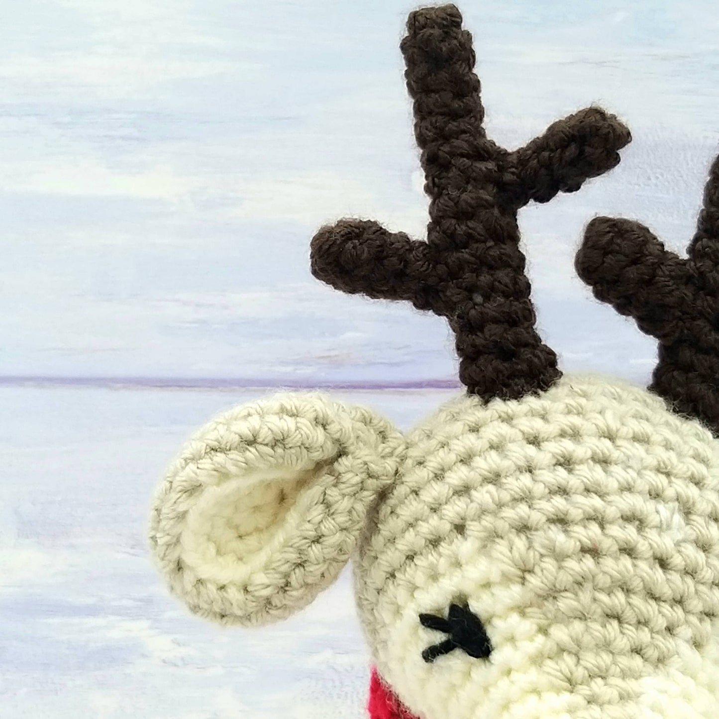 Close up detail - Crochet Reindeer Antlers