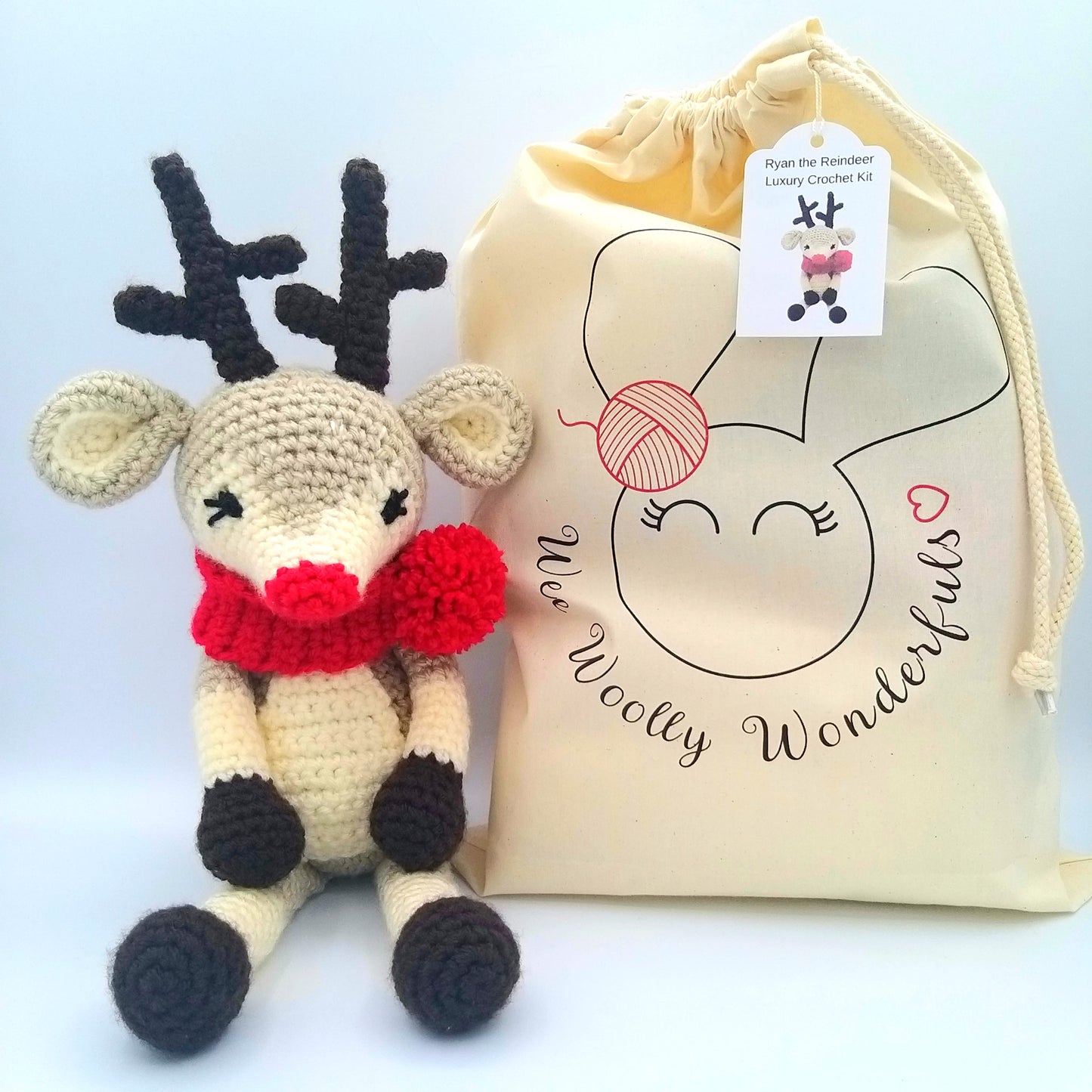 Reindeer Crochet Kit - Toy and Bag