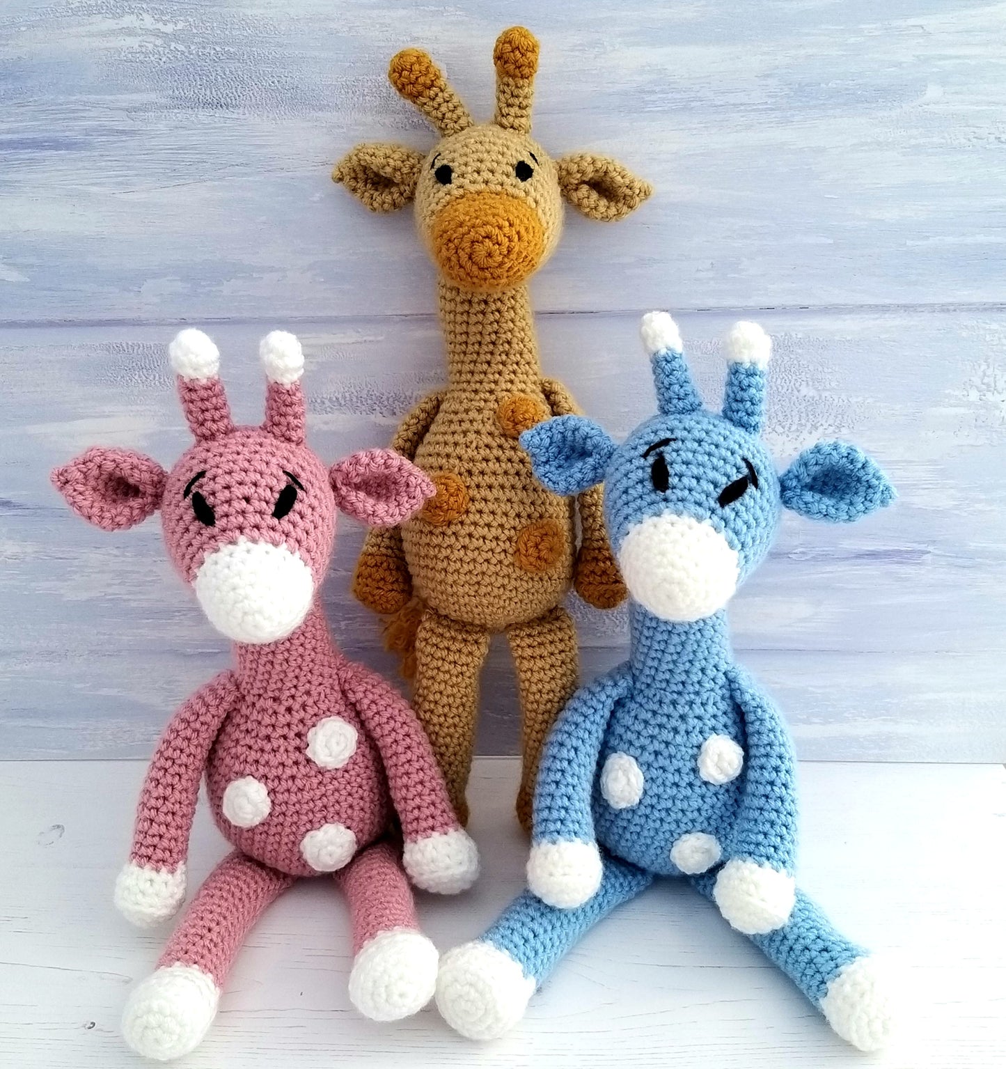 Toy Crochet Giraffes - Aimee, Alice and Albert